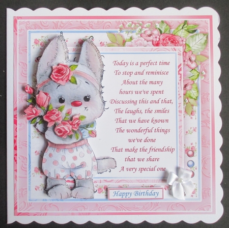 ROSE BUNNY & VERSE 7.5 Decoupage & Insert Kit by Davina Rundle