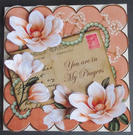 Peach Magnolia In my Prayers 6in Decoupage Step by Step by Davina Rundle