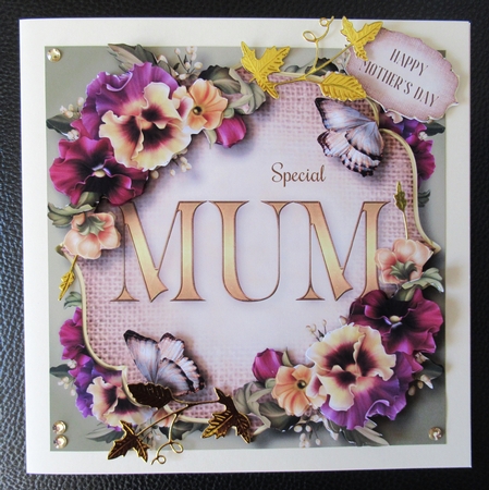 Mum - Muted Pansies by Davina Rundle