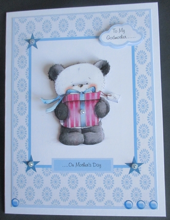 Happy birthday greeting card with panda by Davina Rundle