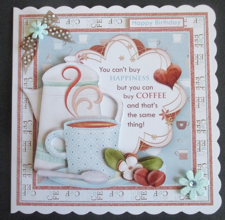 YOU CAN BUY COFFEE Humorous 7.5 Decoupage & Insert Kit by Davina Rundle