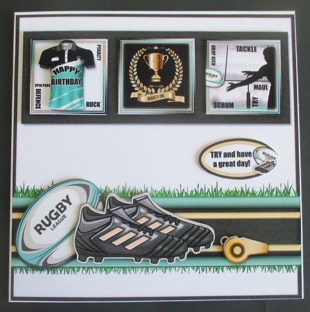Man of the Match - Rugby 8x8 by Davina Rundle