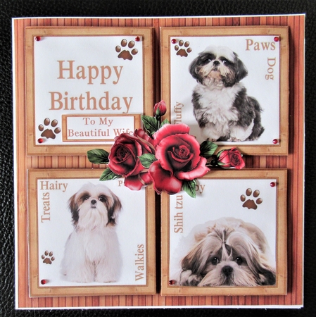 Beautiful Shih tzu Cubes 8x8 Mini Kit by Davina Rundle