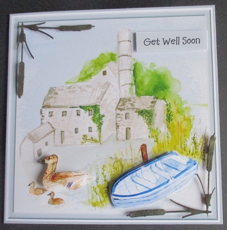 country scene, boat and ducks by Davina Rundle