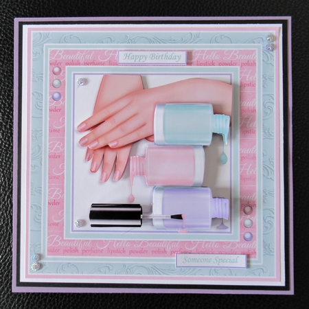 MANICURE GETTING THE NAILS DONE 7.5 Decoupage & Insert Kit by Davina Rundle