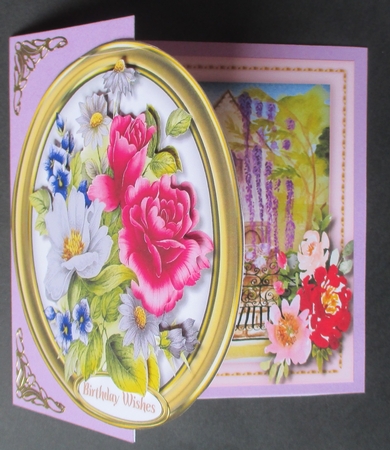Beautiful Flowers in a Gold Frame  by Davina Rundle