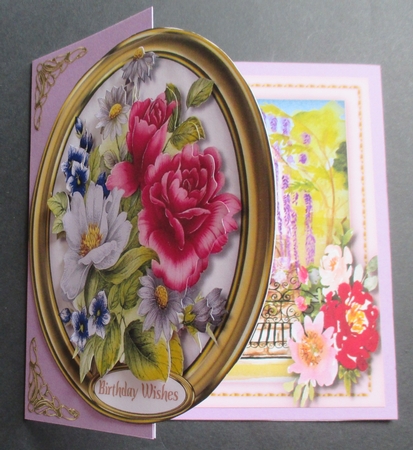 Beautiful Flowers in a Gold Frame  by Davina Rundle