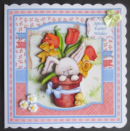EASTER BUNNY & BIRD 7.5 Decoupage & Insert Mini Kit by Davina Rundle