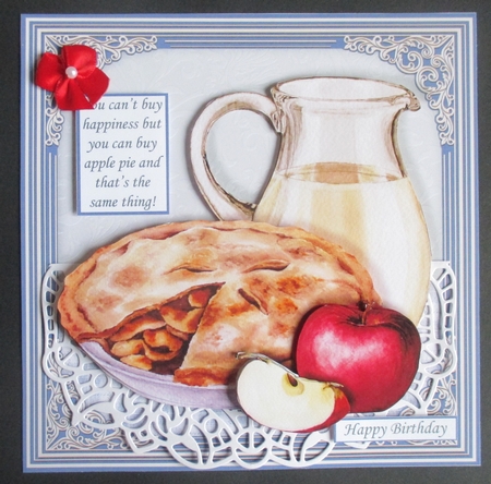 APPLE PIE & CUSTARD 7.5 Decoupage & Insert Mini Kit by Davina Rundle