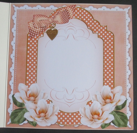 Burnt Orange Magnolia Fancy Floral 7inch Insert Panel by Davina Rundle