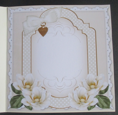 Cream Magnolia Fancy Floral 7inch Insert Panel by Davina Rundle