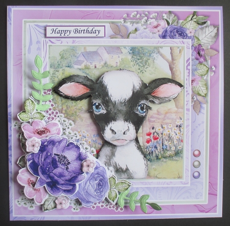 CALF BABY COW 7.5 Decoupage & Insert Kit by Davina Rundle