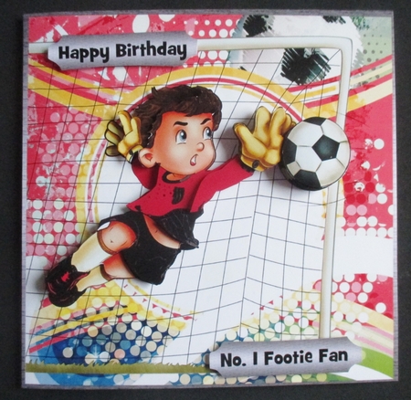 Football Goalie in red by Davina Rundle