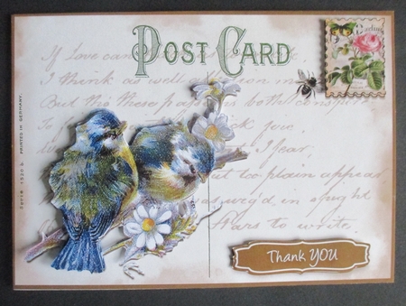 Vintage Postcard Card Topper by Davina Rundle