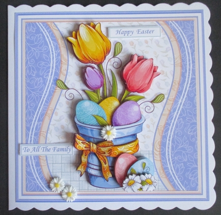 EASTER POT 7.5 Decoupage & Insert Mini Kit by Davina Rundle
