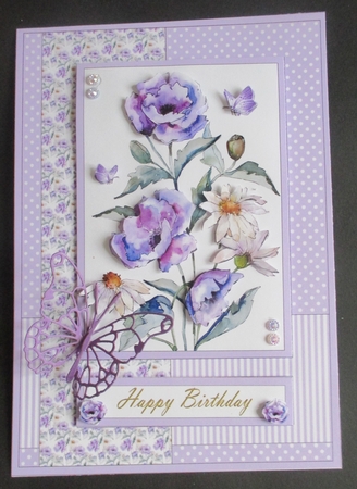 Lovely Watercolor Poppies Birthday Topper  by Davina Rundle