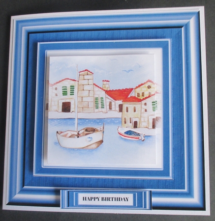 Lovely Watercolor Boat Scene - Birthday Or Fathers Day by Davina Rundle
