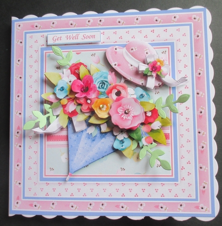 FLORAL UMBRELLA 7.5 Decoupage & Insert Kit by Davina Rundle