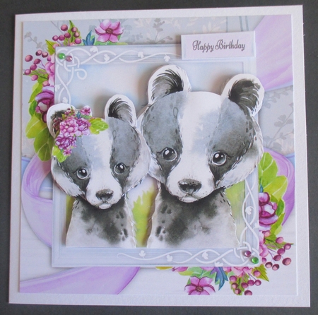 Beautiful Pair Of Badgers 8x8 Mini Kit by Davina Rundle