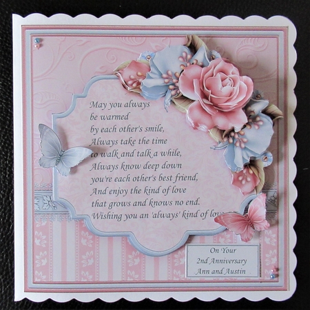 ALWAYS KIND OF LOVE VERSE or BLANK 7.5 Decoupage & Insert Mini Kit by Davina Rundle