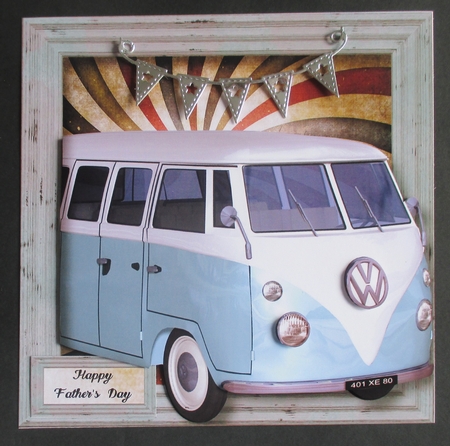 The VW Van In Blue by Davina Rundle