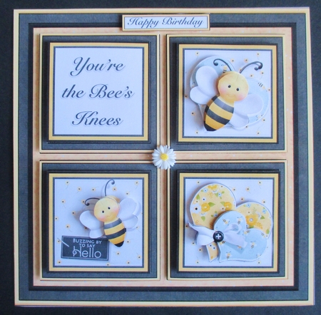 YOURE THE BEES KNEES Squares 7.5 Quick Layer Card & Insert Kit by Davina Rundle