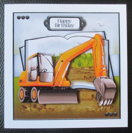 Orange Digger Open Book by Davina Rundle