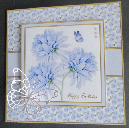 Lovely Watercolor Floral Topper (med blue) by Davina Rundle