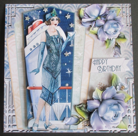 Midnight Cruise 7x7 Card Front & Insert Mini Kit by Davina Rundle