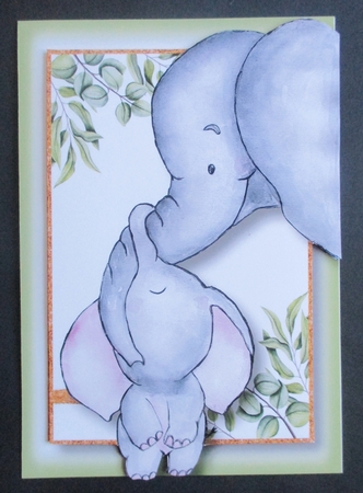 Happy Fathers Day Elephants by Davina Rundle