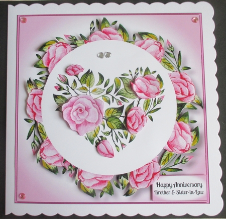 Pretty Pink Floral Heart by Davina Rundle