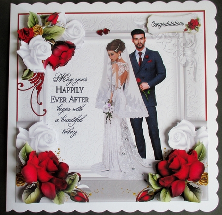 White and Red Roses Wedding by Davina Rundle