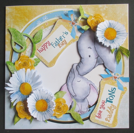 Daddy and Me 7x7 Card Front & Insert Mini Kit by Davina Rundle
