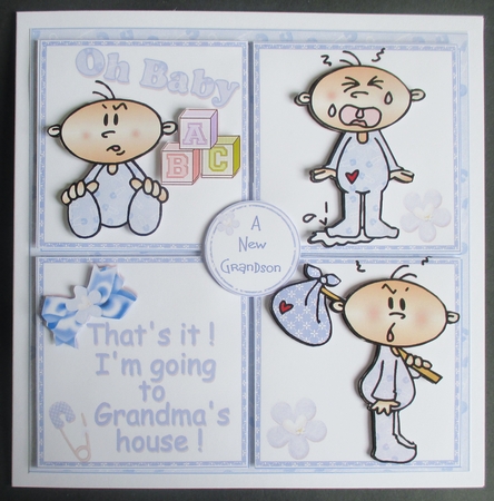 8x8 baby boy is off to grandmas house mini kit by Davina Rundle