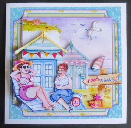 Beauty and the Beach 2 7x7 Card Front & Insert Mini Kit by Davina Rundle