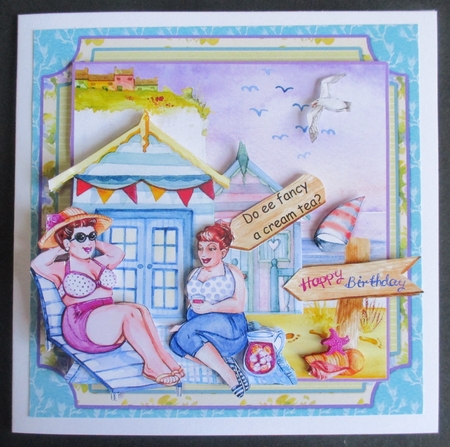 Beauty and the Beach 2 7x7 Card Front & Insert Mini Kit by Davina Rundle