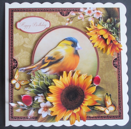 Yellow finch and sunflower mini kit by Davina Rundle