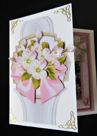 Card Topper Apple Blossom Bow by Davina Rundle
