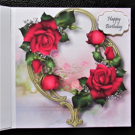 Card Topper Lovely Roses by Davina Rundle
