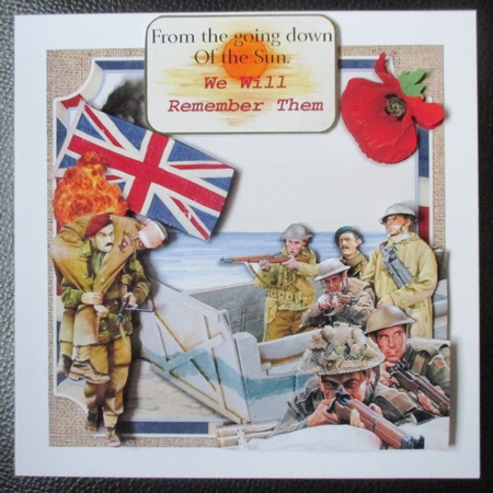 Dunkirk/D-Day 7x7 Card Front & Insert Mini Kit by Davina Rundle