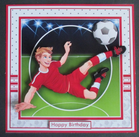 FOOTBALL STRIKERS White & Ethnic 7.5 Soccer Decoupage Bumper Kit by Davina Rundle