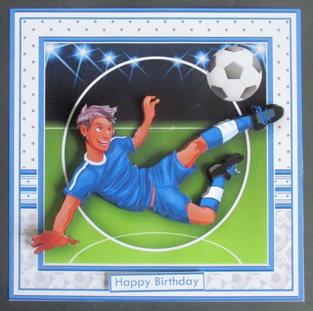 FOOTBALL STRIKERS White & Ethnic 7.5 Soccer Decoupage Bumper Kit by Davina Rundle