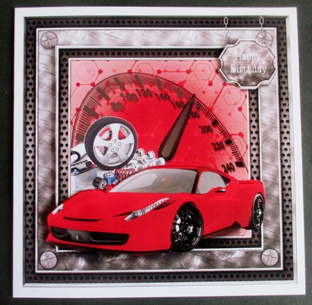 Red Ferrari Sports Car 8x8 Mini Kit by Davina Rundle