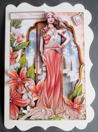 Art Deco Lady Sophia 4 Sheet Mini Kit Peach by Davina Rundle