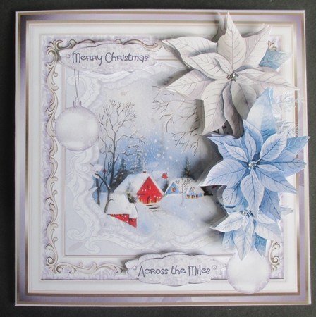 Poinsettia and baubles by Davina Rundle