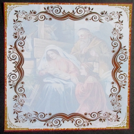 Christmas Vintage Nativity Blank Insert  by Davina Rundle