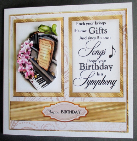 Quick Card Symphony  Piano & Roses Mini Kit by Davina Rundle