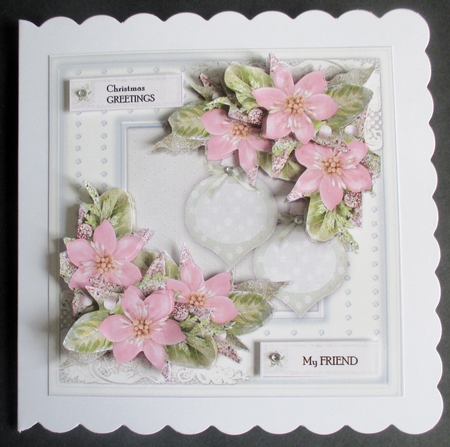 Christmas Pastel Poinsettias mini Kit by Davina Rundle