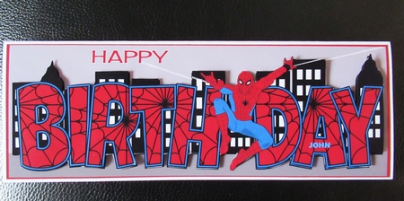 Spiderman BIRTHDAY large dl by Davina Rundle