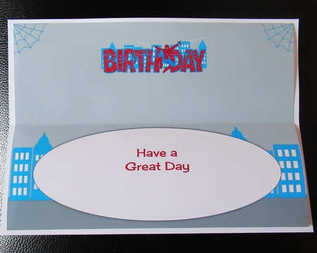Spiderman BIRTHDAY large dl insert by Davina Rundle